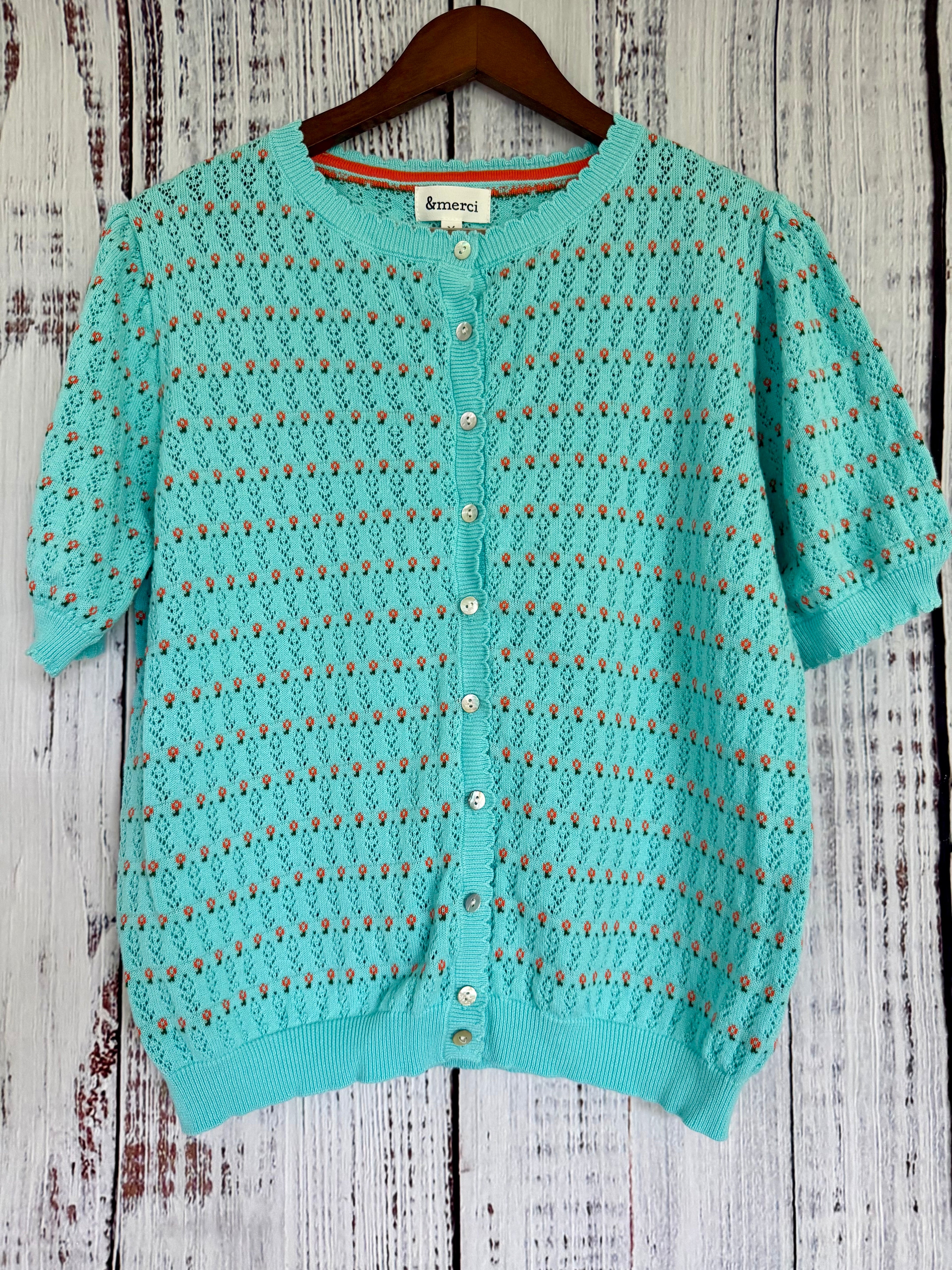 Blue Sweater Blouse