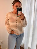 Taupe Striped Sweater