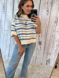 Striped Knit Sweater Top