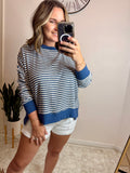 Blue Striped Top