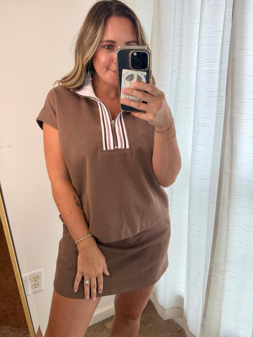 Brown Skort Set