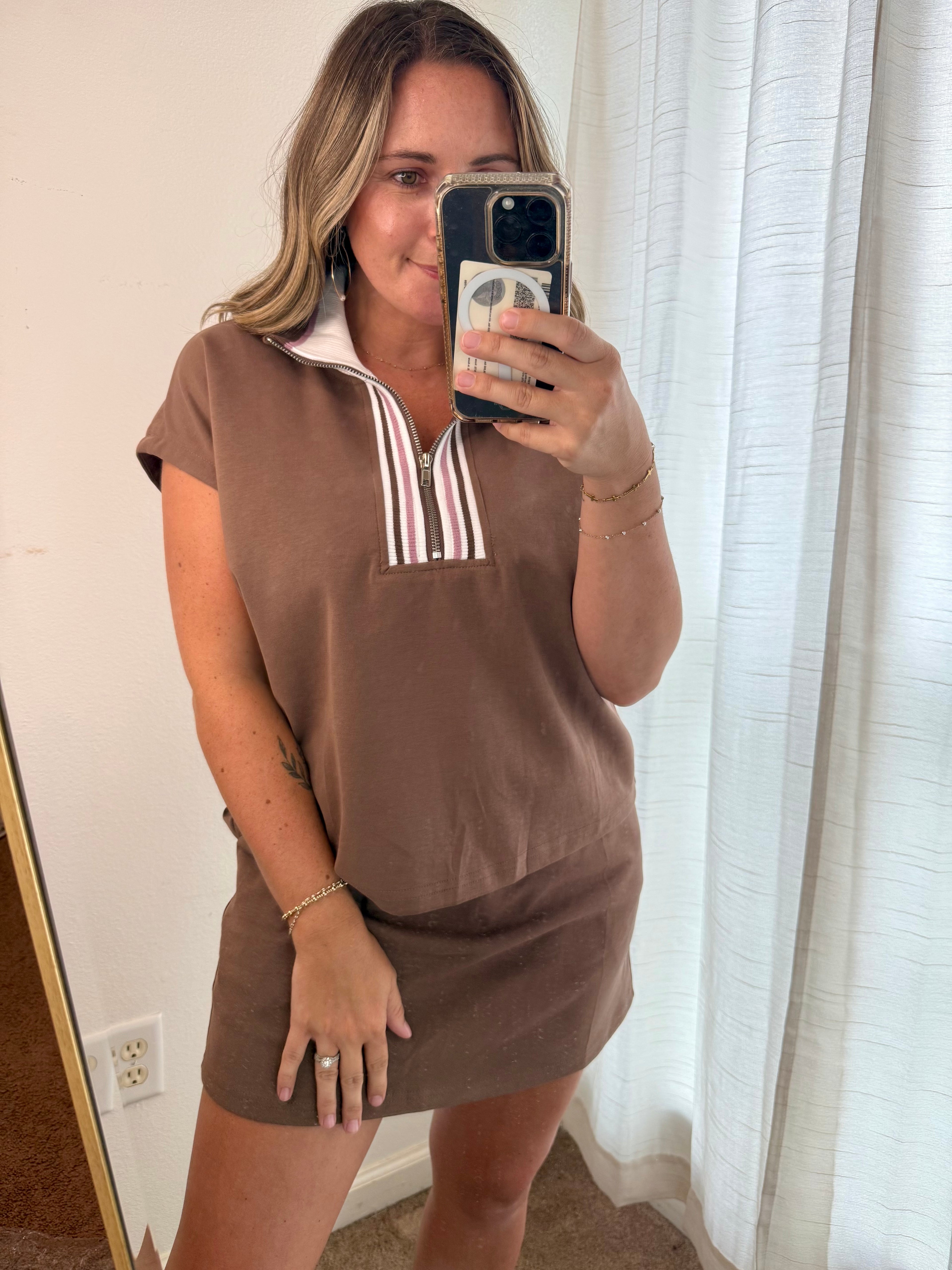 Brown Skort Set