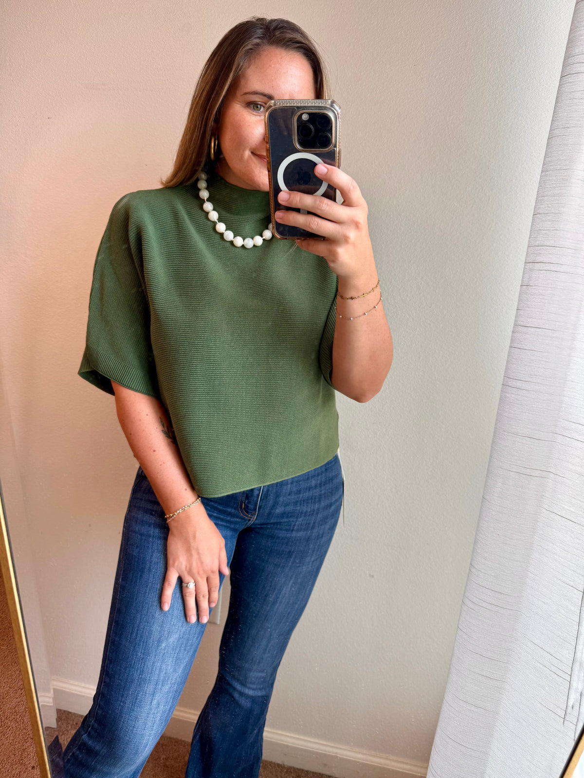 Olive Mock Neck