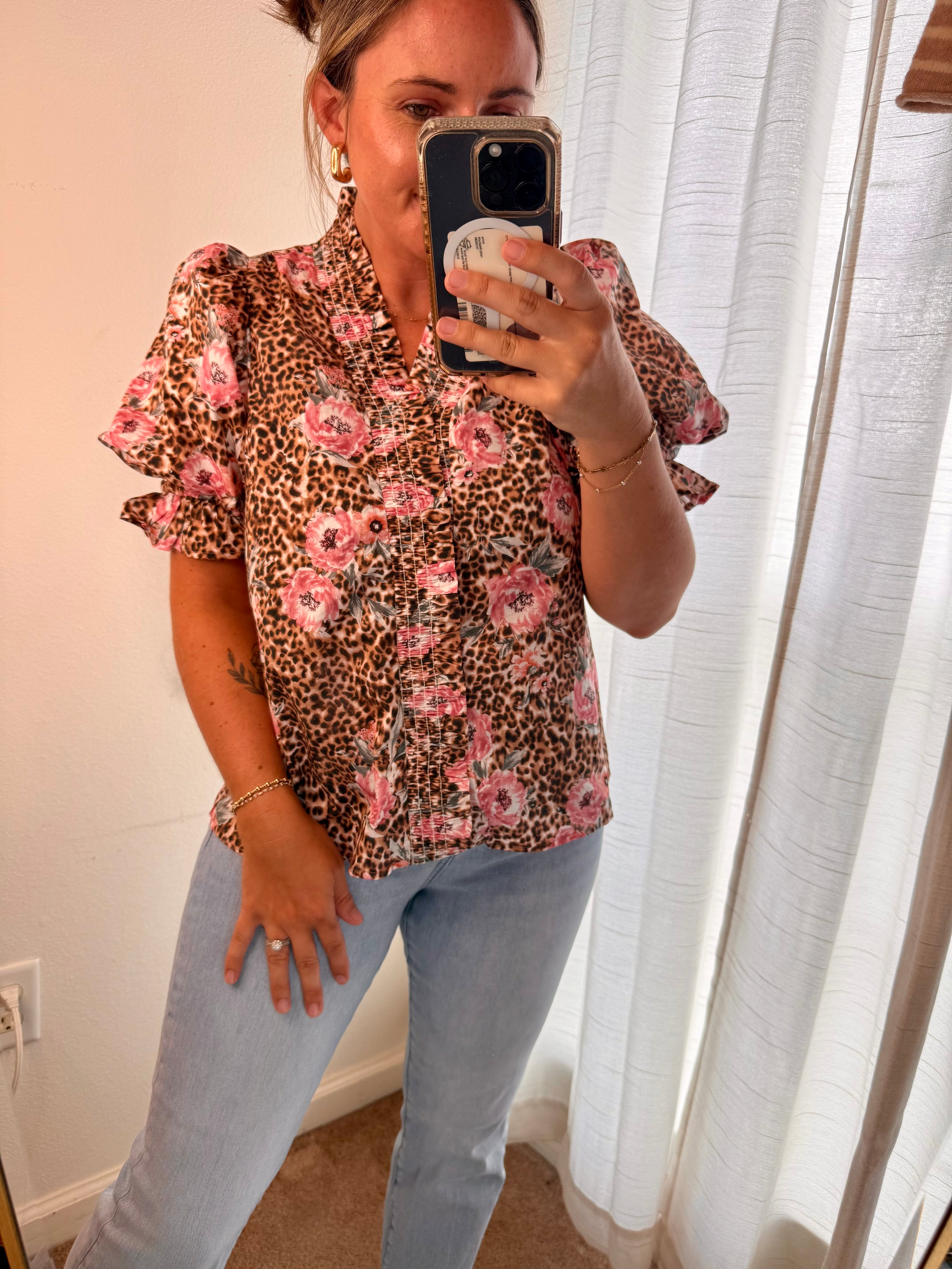 Mauve Leopard Top