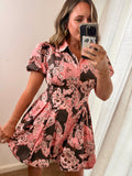 Floral Bubble Hem Dress