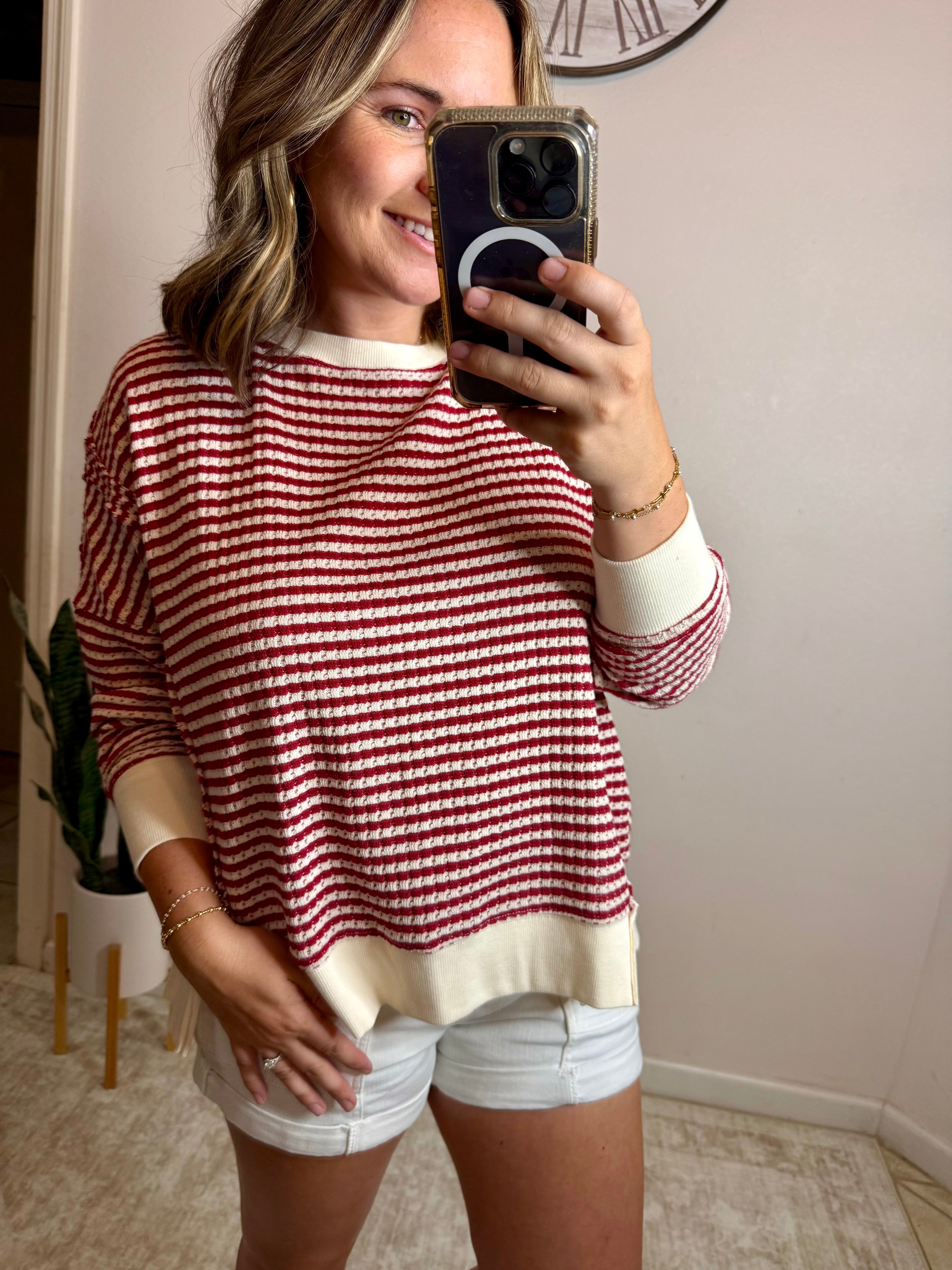 Red Striped Top