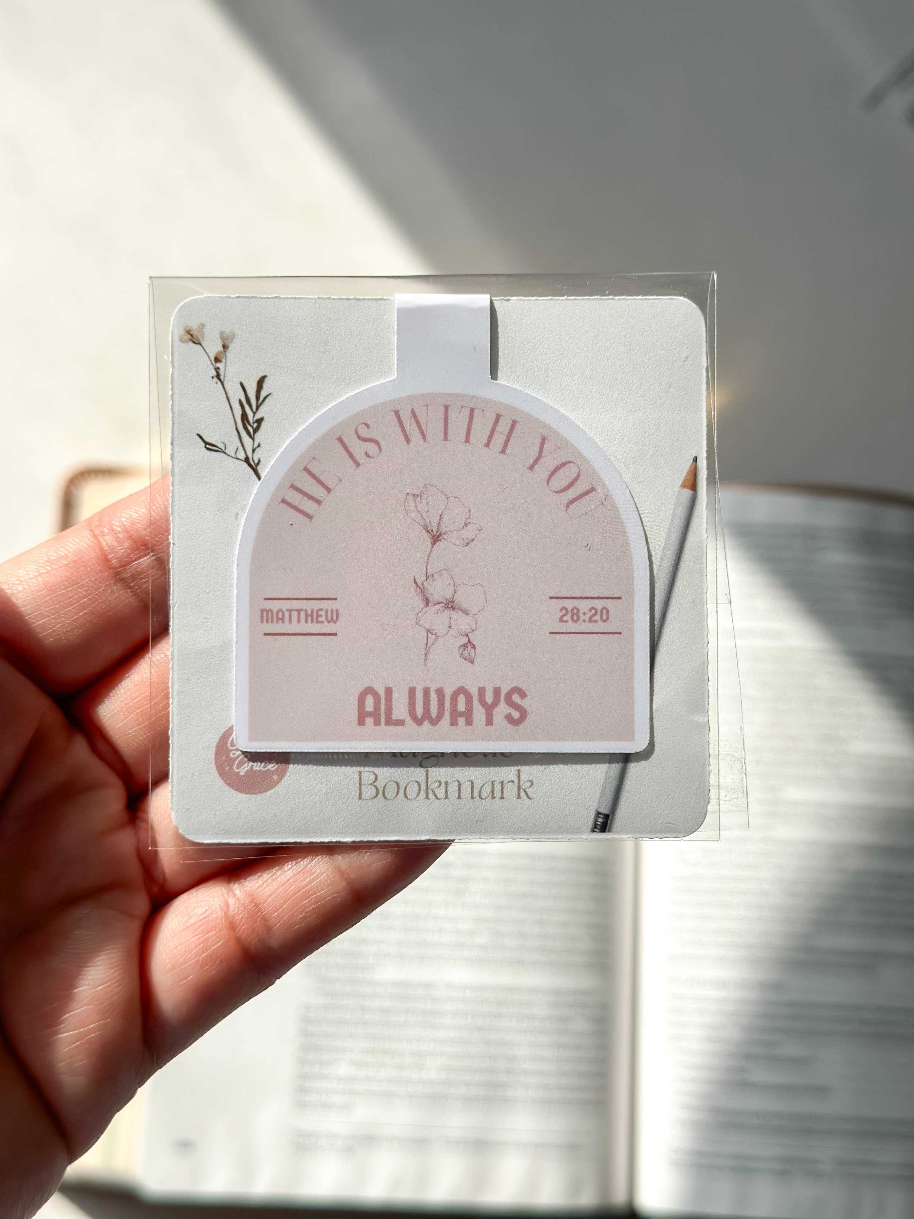He is with you always, Faith based magnetic bookmark