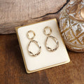 Textured Tear Drop Earrings